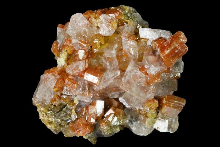 Vanadinite and Calcite Crystal Association - Apex Mine, Mexico #165346